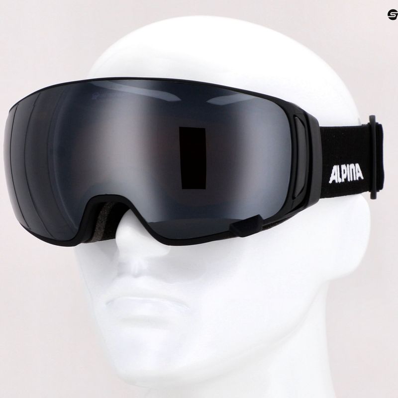 Маска лижна Alpina Double Jack Mag Q-Lite black matt/mirror black 12