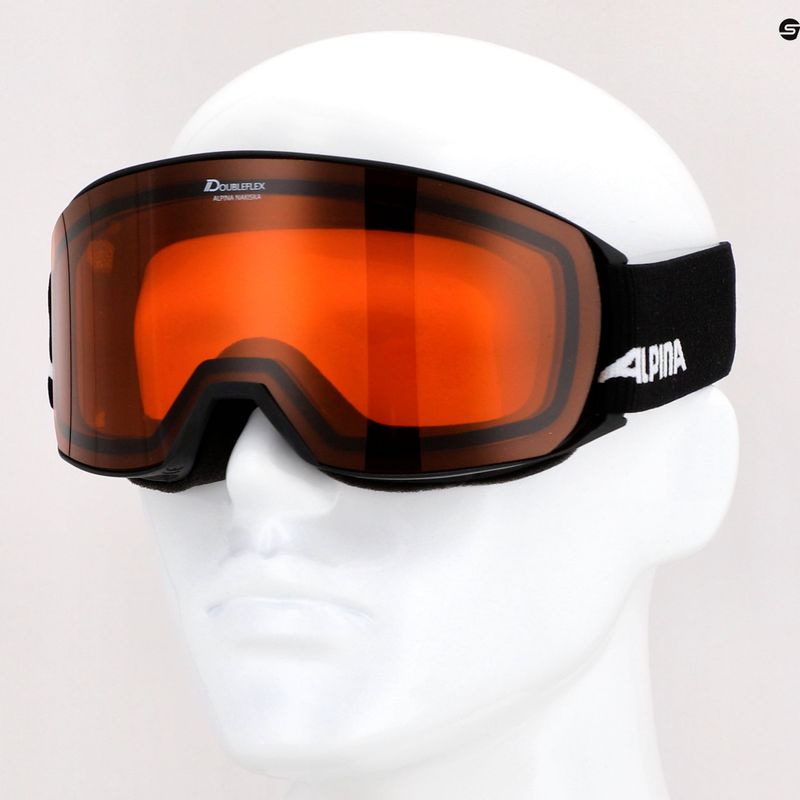 Маска лижна Alpina Nakiska black matt/orange 10
