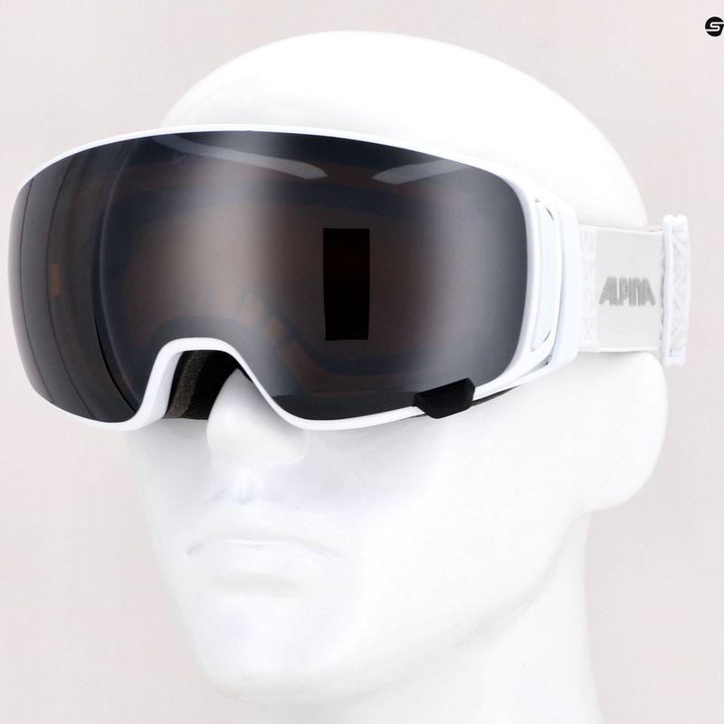Маска лижна Alpina Double Jack Mag Q-Lite white gloss/mirror black 13