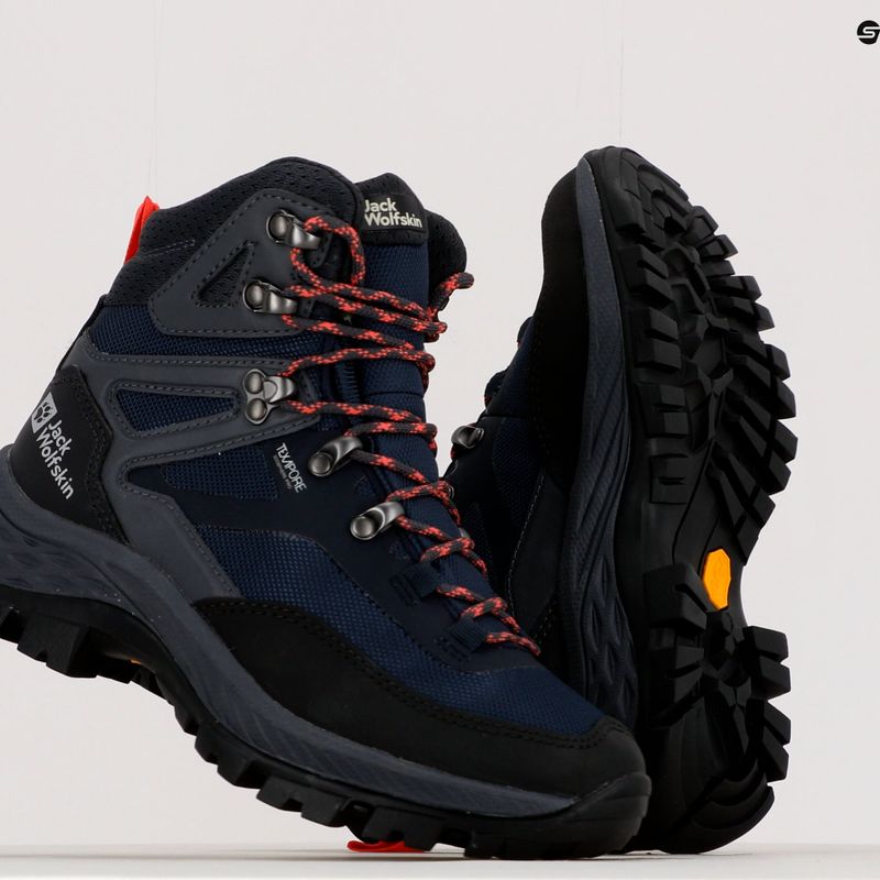 Черевики для трекінгу жіночі Jack Wolfskin Rebellion Guide Texapore Mid чорно-блакитні 4053801 10
