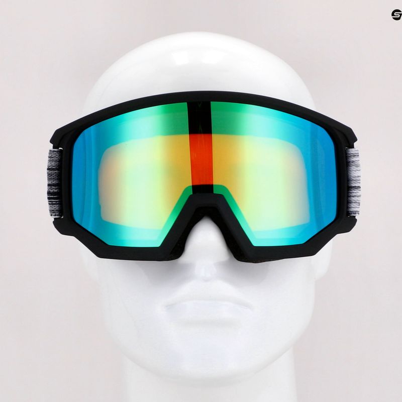 Маска лижна  UVEX Athletic FM black mat/mirror green lasergold lite 55/0/520/22 7