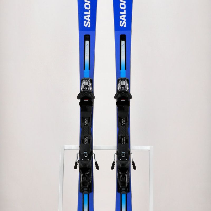Лижі гірські Salomon S Race SL 10 + M12 GW блакитно-білі L47038200 16