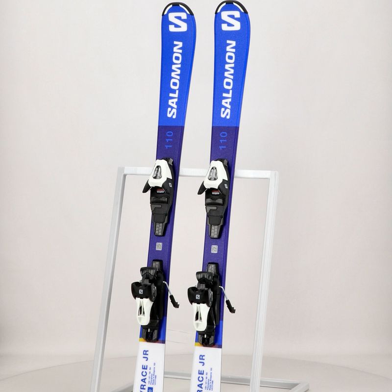 Лижі гірські дитячі Salomon S Race Jr. + C5 блакитні L47042100 16