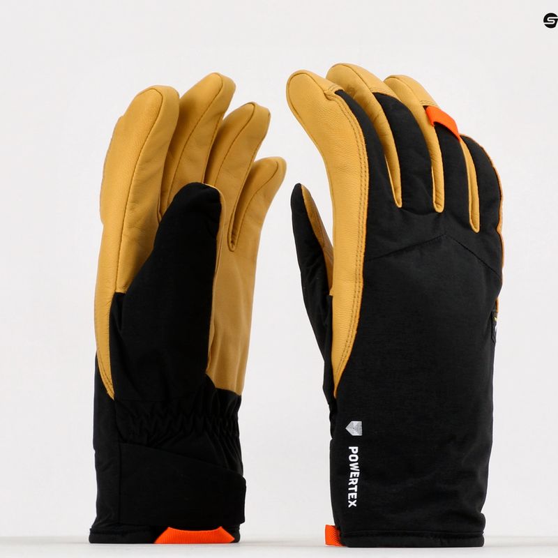 Рукавиці альпіністські чоловічі Salewa Ortles Ptx/Twr чорно-жовті 00-0000028531 11