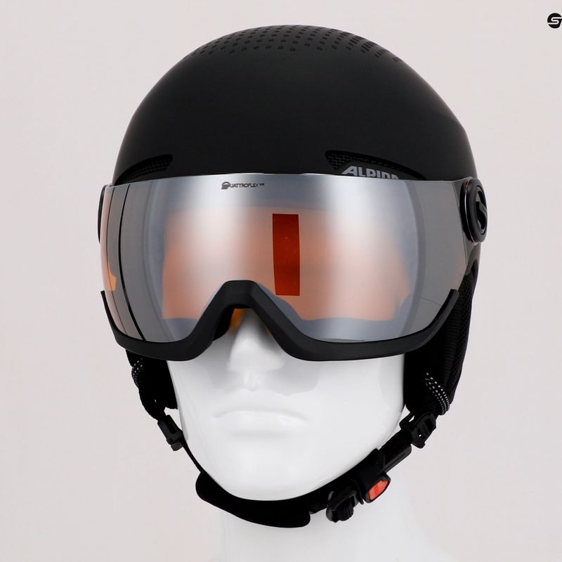 Шолом лижний Alpina Arber Visor Q Lite black matte 10