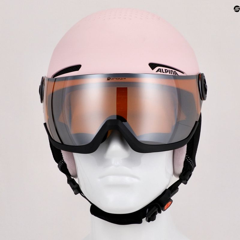 Шолом лижний дитячий Alpina Zupo Visor Q-Lite rose matt 14