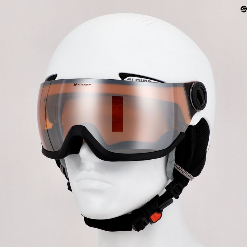 Шолом лижний Alpina Arber Visor Q Lite white matt 10