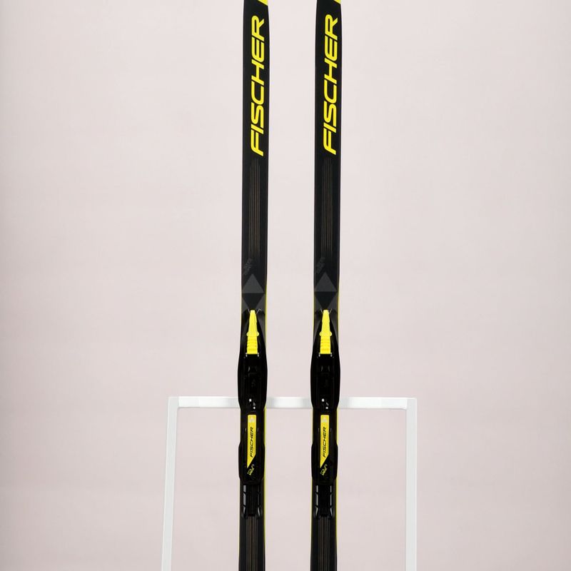 Лижі бігові дитячі Fischer Sprint Crown + Tour Step-In black/yellow 14