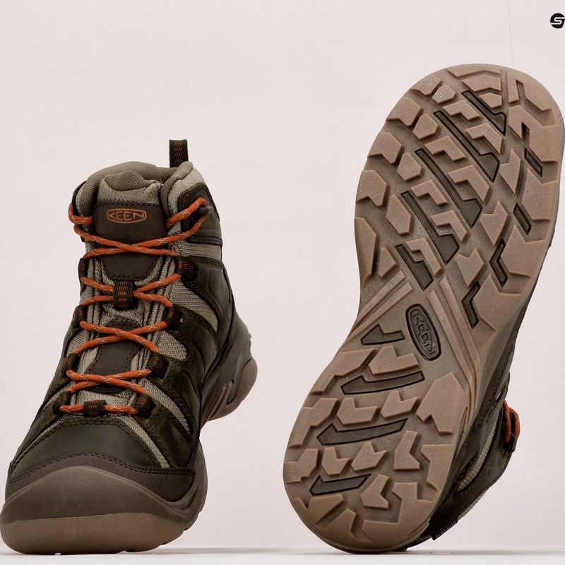 Черевики для трекінгу чоловічі KEEN Circadia Mid Wp зелено-коричневі 1026766 19