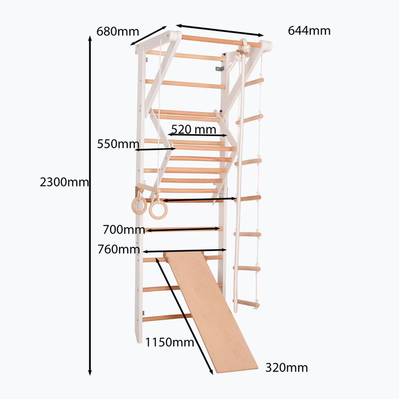 Драбина гімнастична RINAGYM Sport 3 white 7