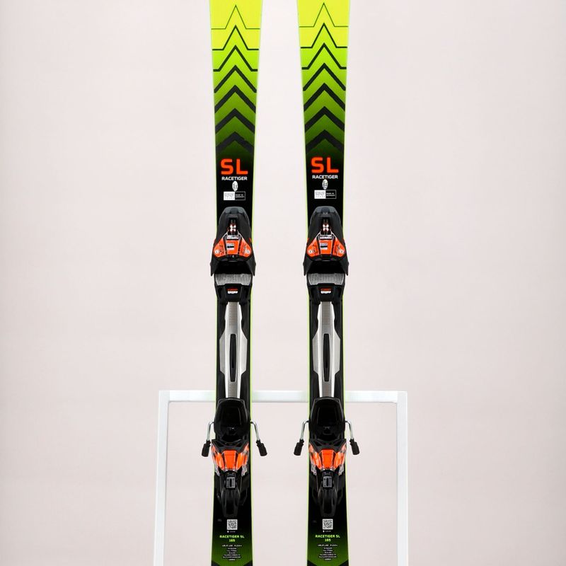 Лижі гірські Völkl Racetiger SL + RMotion 3 12 GW жовто-чорні 122031/6877W1.VR 12