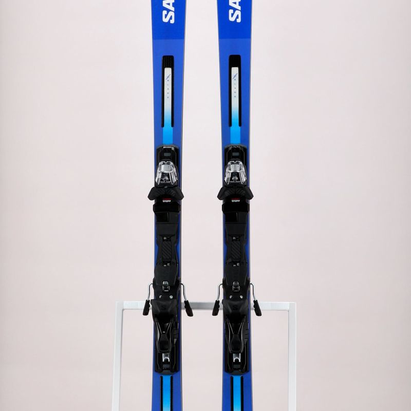 Лижі гірські Salomon S Race GS 10 + M12 GW блакитно-білі L47038300 15