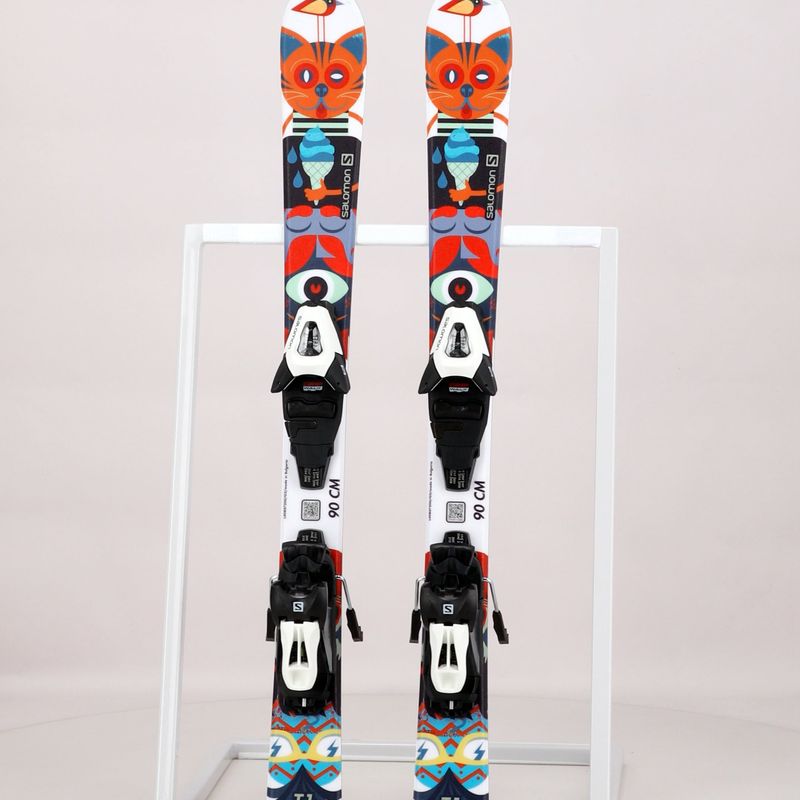 Лижі гірські дитячі Salomon T1 XS + C5 кольорові L40891100 15