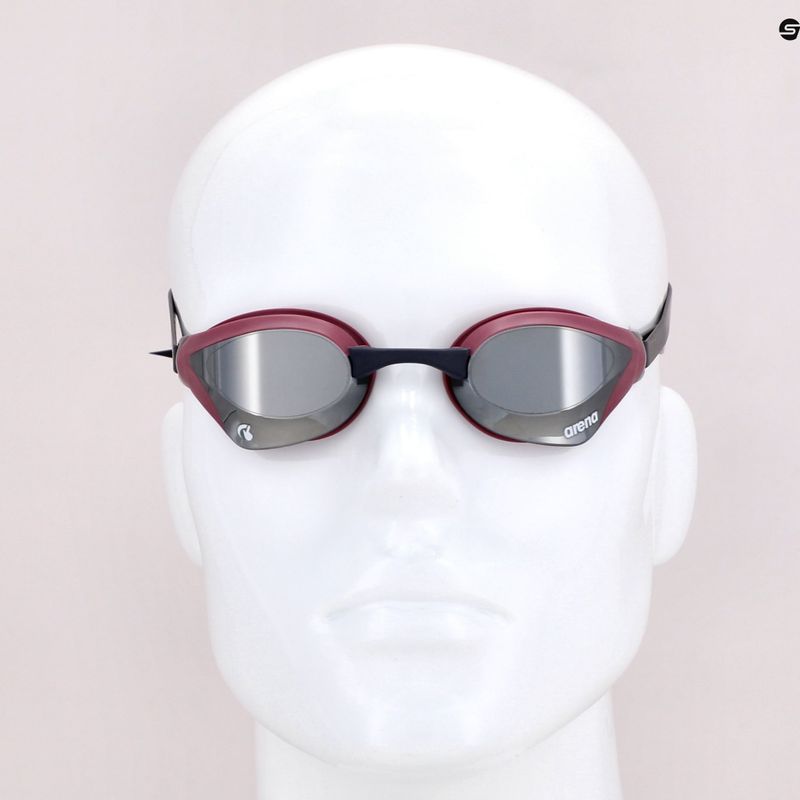 Окуляри для плавання Arena Cobra Core Swipe Mirror silver/red wine 7