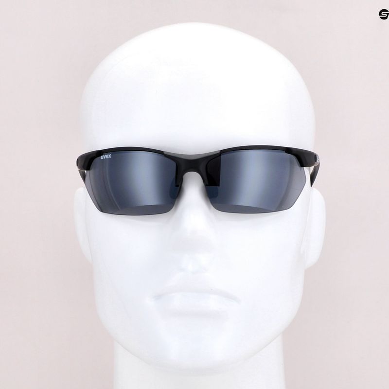 Окуляри сонячні UVEX Sportstyle 114 black mat/litemirror silver/litemirror orange/clear 53/0/939/2216 9
