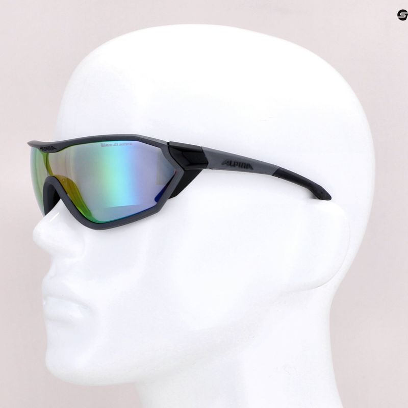 Окуляри велосипедні Alpina S-Way VM coal matt black/rainbow mirror 7