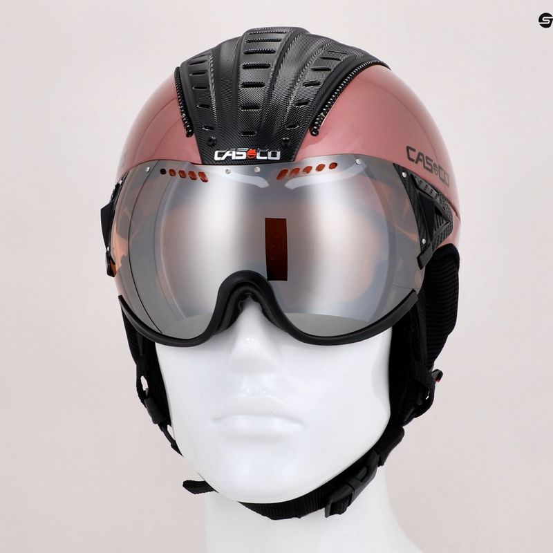 Шолом лижний CASCO SP-2 Carbonic Visor black/rose 10