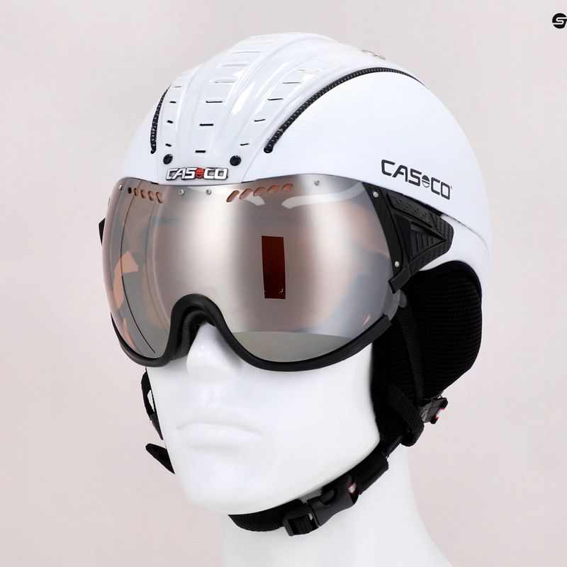 Шолом лижний CASCO SP-2 Carbonic Visor white 11