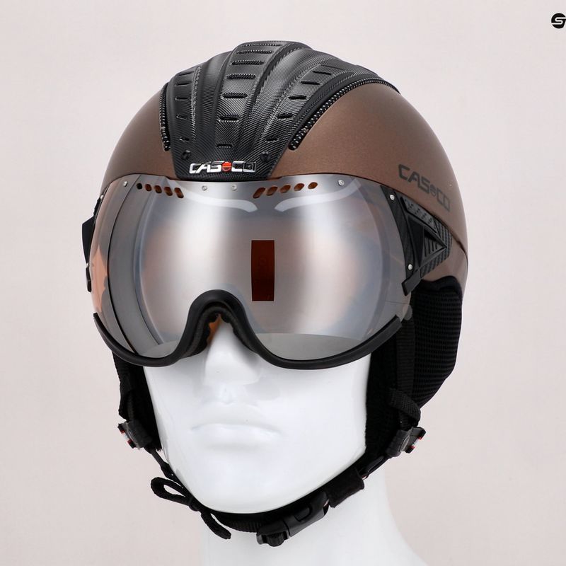 Шолом лижний CASCO SP-2 Carbonic Visor brown 11