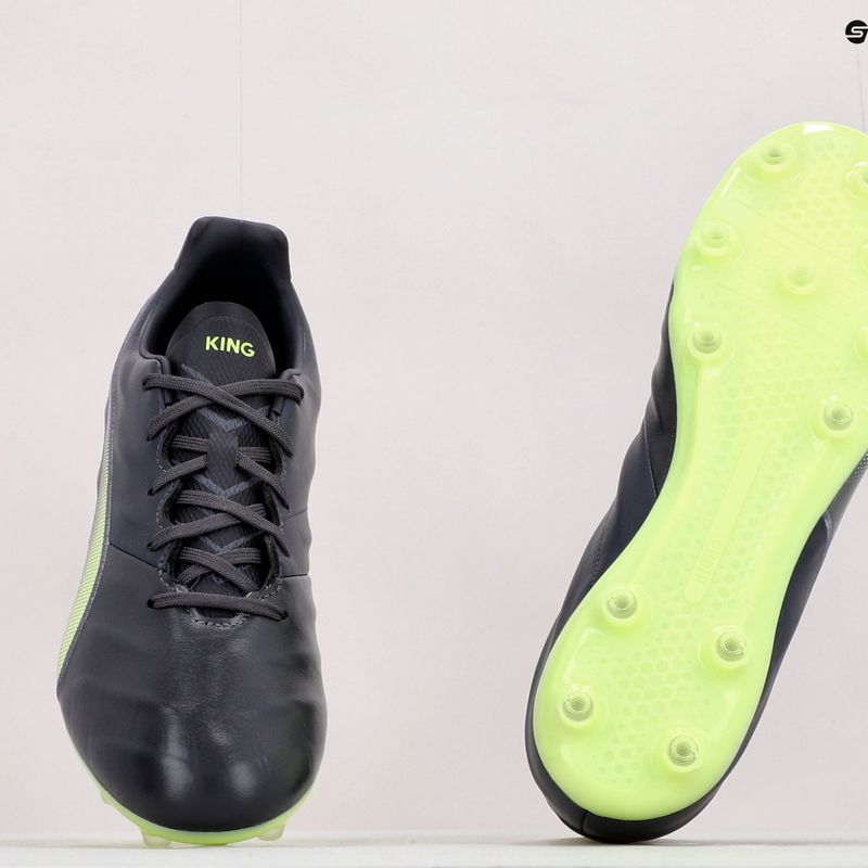 Футбольні бутси чоловічі PUMA King Pro 21 FG чорно-зелені 106549 05 10
