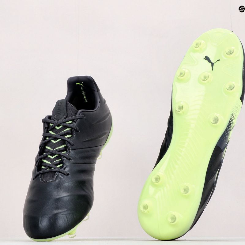 Футбольні бутси чоловічі PUMA King Platinum 21 FG/AG чорно-зелені 106478 05 11