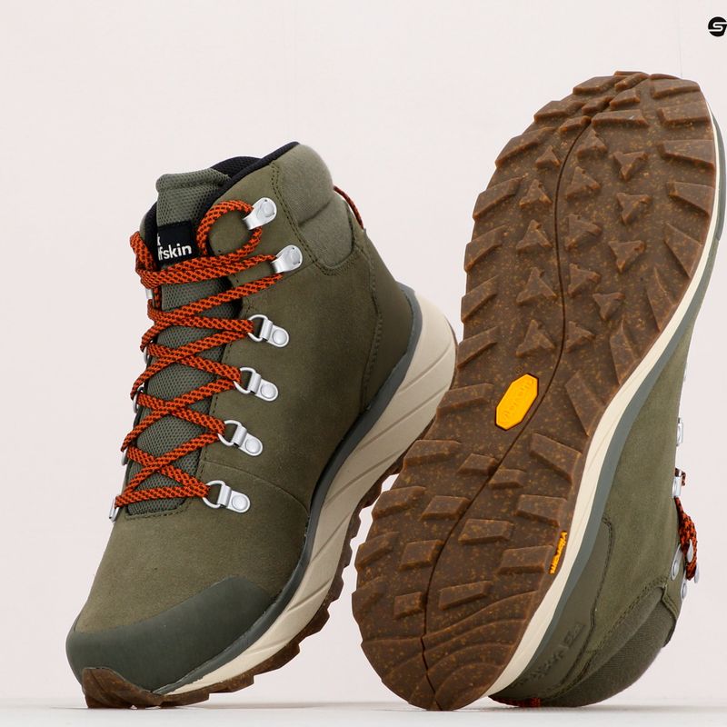 Черевики для трекінгу чоловічі Jack Wolfskin Terraventure Urban Mid зелені 4053561 11