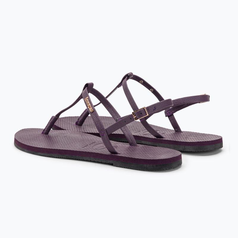 Босоніжки жіночі Havaianas You Riviera purple/black/gold 3