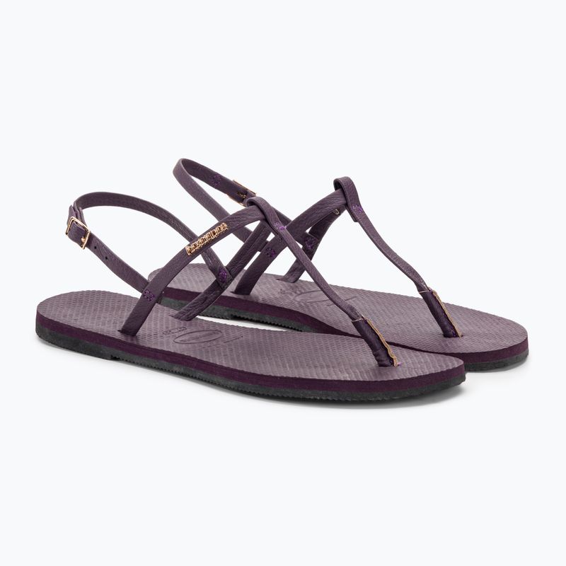 Босоніжки жіночі Havaianas You Riviera purple/black/gold 4