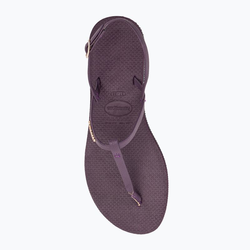 Босоніжки жіночі Havaianas You Riviera purple/black/gold 6