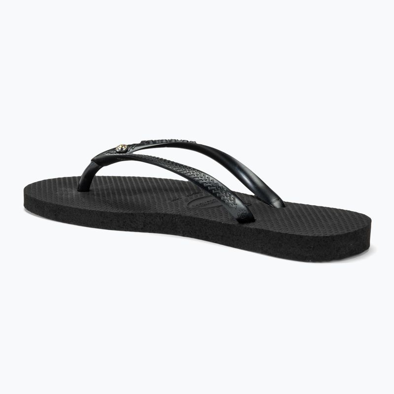 Жіночі шльопанці Havaianas Slim Crystal Sw II чорні 3