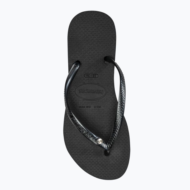 Жіночі шльопанці Havaianas Slim Crystal Sw II чорні 5