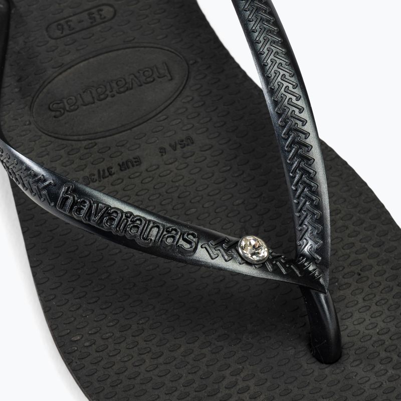 Жіночі шльопанці Havaianas Slim Crystal Sw II чорні 7