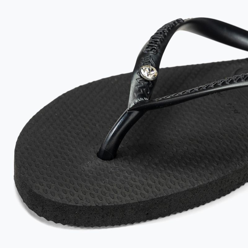 Жіночі шльопанці Havaianas Slim Crystal Sw II чорні 8