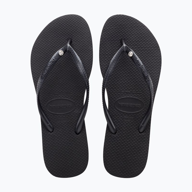 Жіночі шльопанці Havaianas Slim Crystal Sw II чорні 11