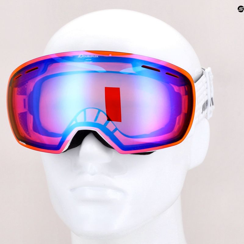 Маска лижна Alpina Granby Q-Lite white gloss/blue sph 10