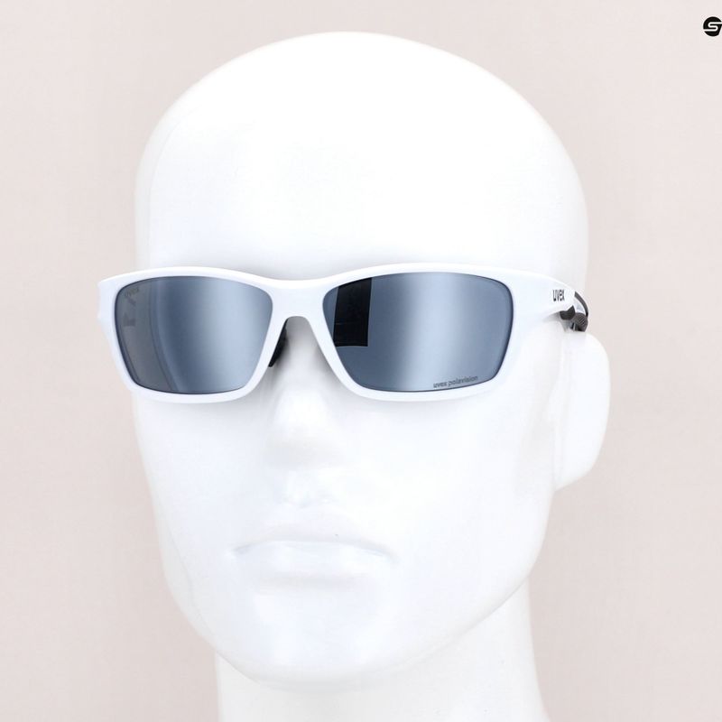 Окуляри велосипедні UVEX Sportstyle 232 P white mat/polavision mirror silver S5330028850 11
