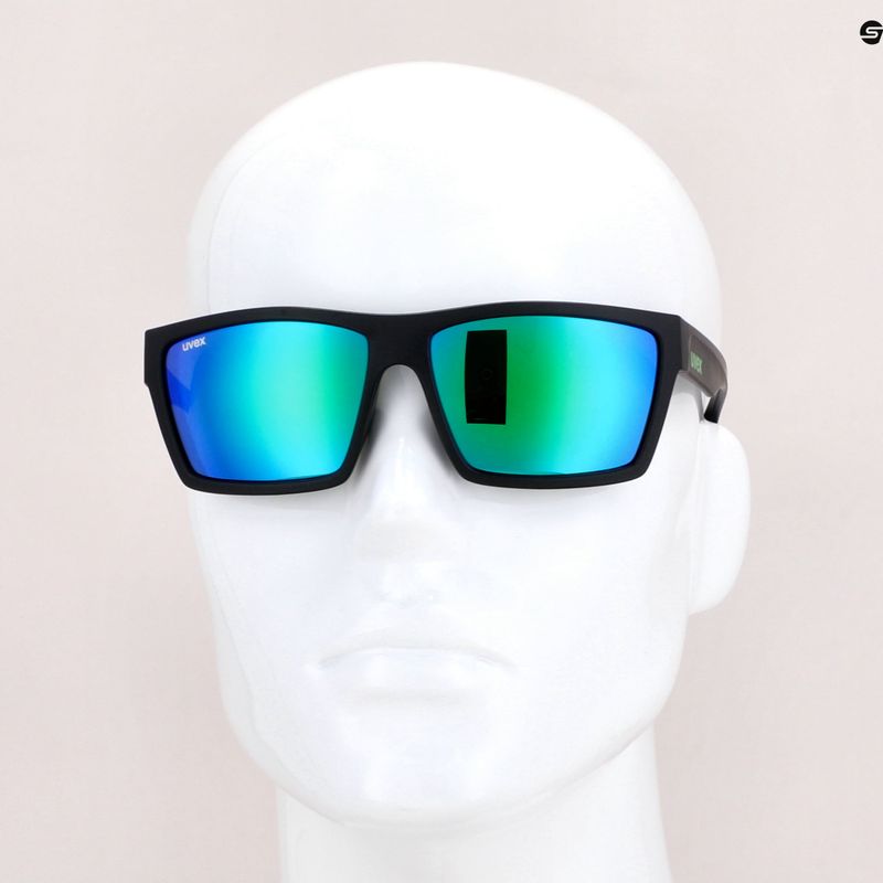 Окуляри сонячні UVEX Lgl 29 black mat/mirror green 53/0/947/2215 7