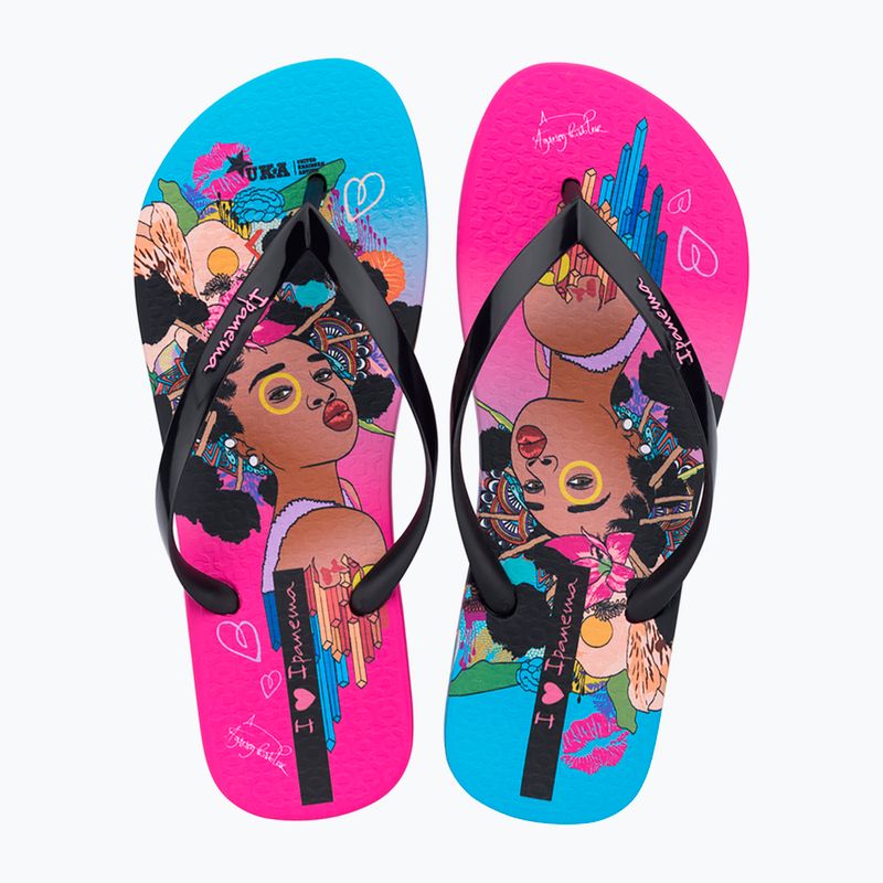 В'єтнамки жіночі Ipanema Graffiti V pink/black/blue 2