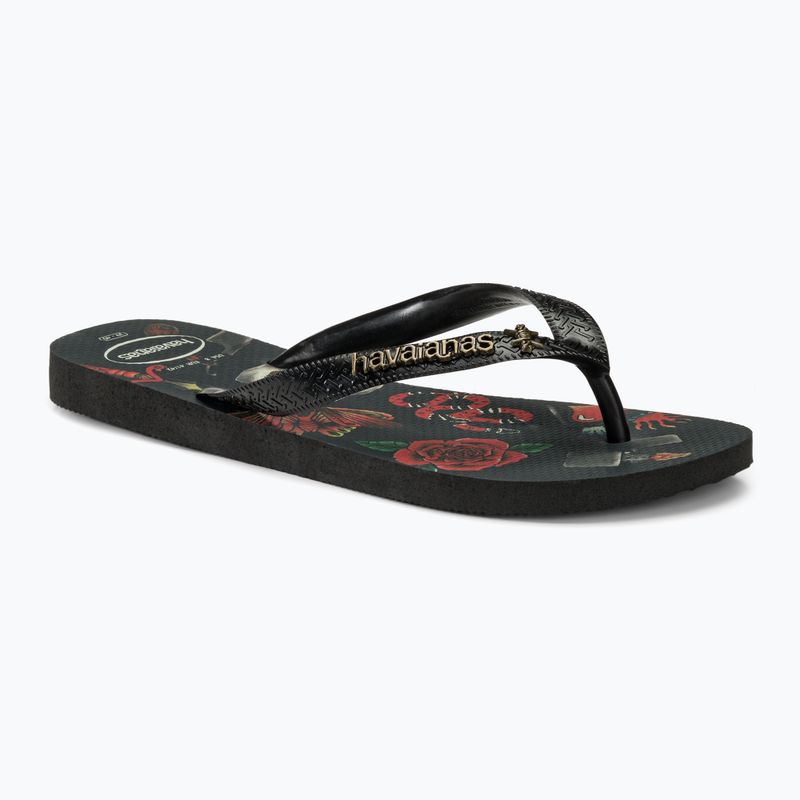 Чоловічі шльопанці Havaianas Top Tribo чорний / чорний