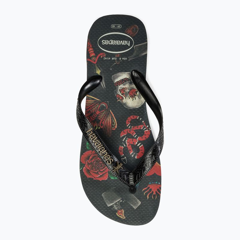 Чоловічі шльопанці Havaianas Top Tribo чорний / чорний 5