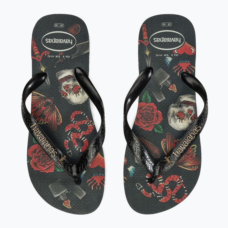 Чоловічі шльопанці Havaianas Top Tribo чорний / чорний 9