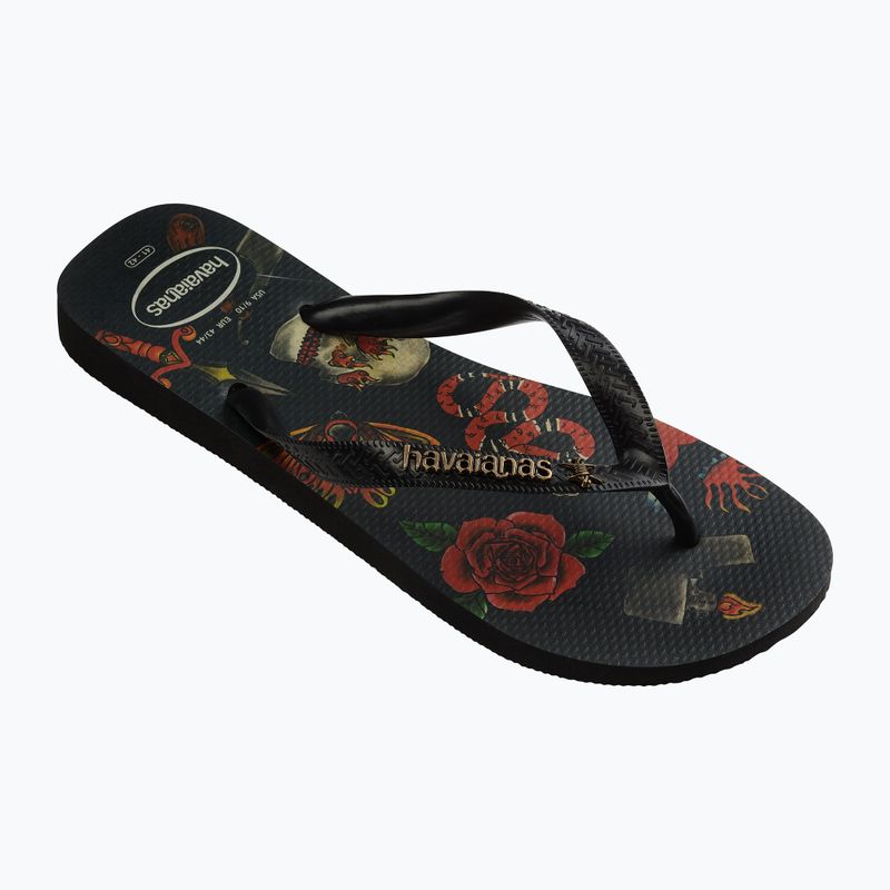 Чоловічі шльопанці Havaianas Top Tribo чорний / чорний 10