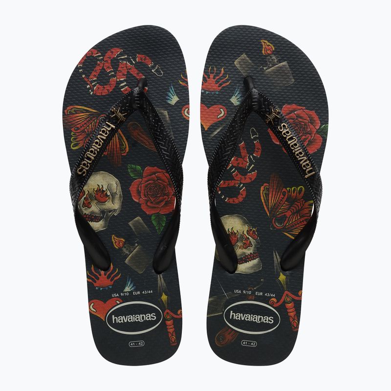 Чоловічі шльопанці Havaianas Top Tribo чорний / чорний 12