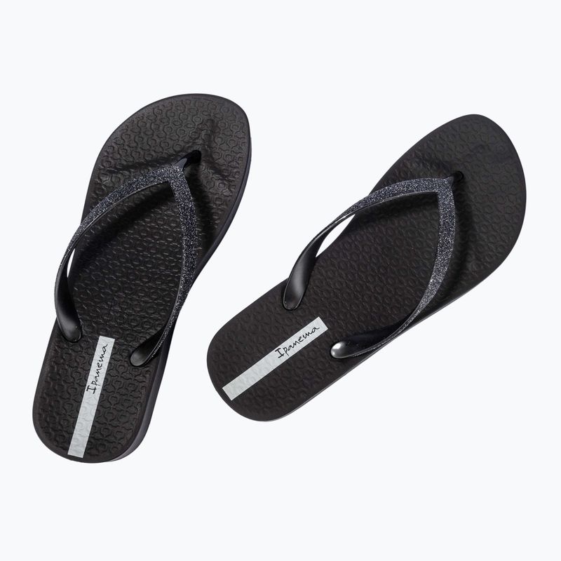 Жіночі шльопанці Ipanema Mesh Chic Plat чорні / блискучі чорні 3