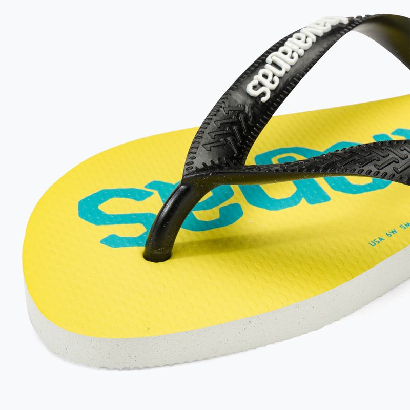 Шльопанці Havaianas Top Logomania 2 білий / чорний 7