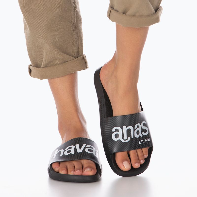 Шльопанці Havaianas Classic Logomania navy black 8