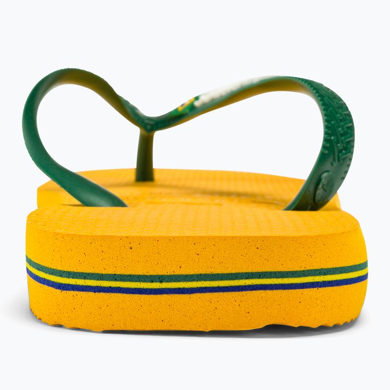 Шльопанці з логотипом Havaianas Brasil жовтогарячі 6