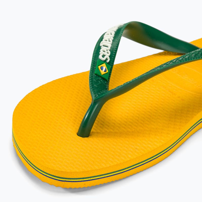 Шльопанці з логотипом Havaianas Brasil жовтогарячі 7