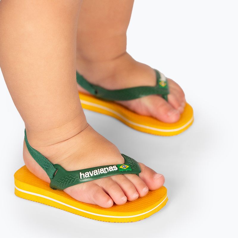 Босоніжки Havaianas Baby Brasil Logo II поп-жовтий / amazon 4