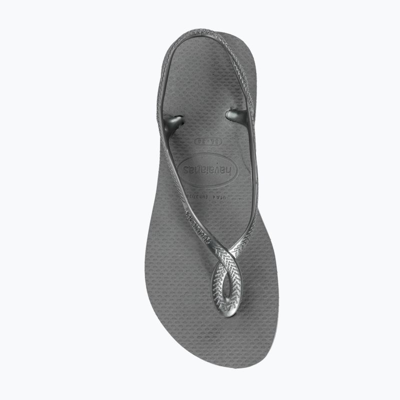 Жіночі босоніжки Havaianas Luna Flatform сірі сталеві 5